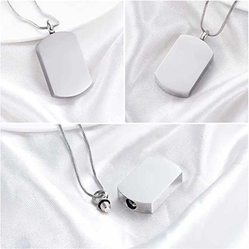 American Flag Stainless Steel Cremation Jewelry for Loved Ones Urn Necklace Memorial Keepsake Ashes Holder Necklace