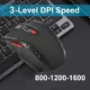 2.4G Wireless Mouse 6 Buttons Gaming Mouse Office Mouse 800-1200-1600 DPI Optical Mice with USB Receiver for Laptop Macbook