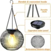 Solar Lantern Outdoor, Solar Lights for Outside Decorative Outdoor Hanging Lights Waterproof Solar Lanterns, yard garden  lamp