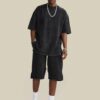 3PC Retro Washed Cotton T-Shirt Set Oversized Unisex Vintage Tee