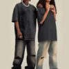 3PC Retro Washed Cotton T-Shirt Set Oversized Unisex Vintage Tee