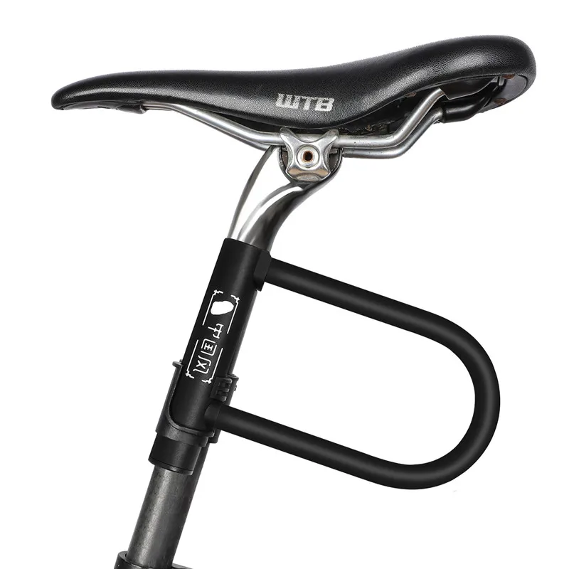 WEST BIKING Bicycle U Lock Anti-theft MTB Road Mountain Bike Lock Bicycle Accessories U-Locks Cycling Steel Security Bike Locks