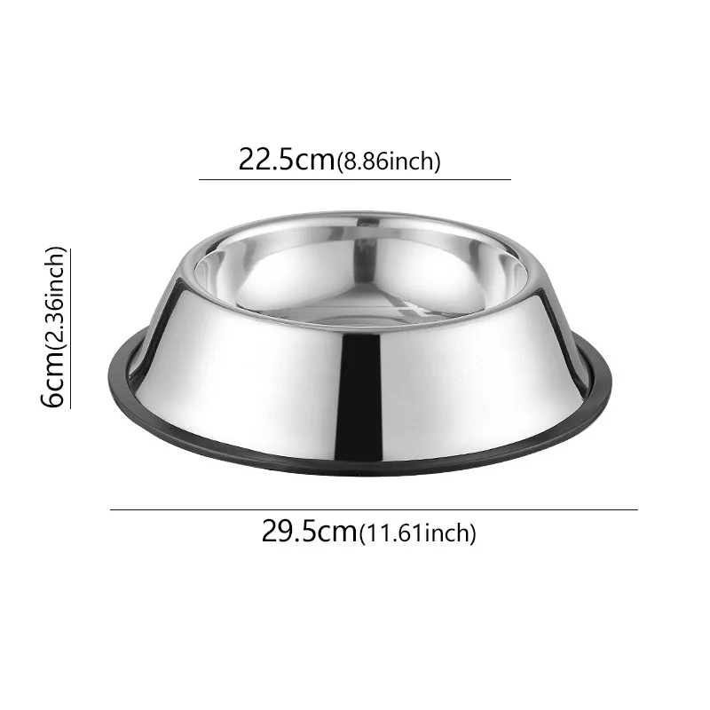 Stainless Steel Pet Dog Bowl Stainless Steel Feeder Skidproof Anti-Tipping Shape Cat Dog Bowls Thickened Easy to Clean Non-Slip