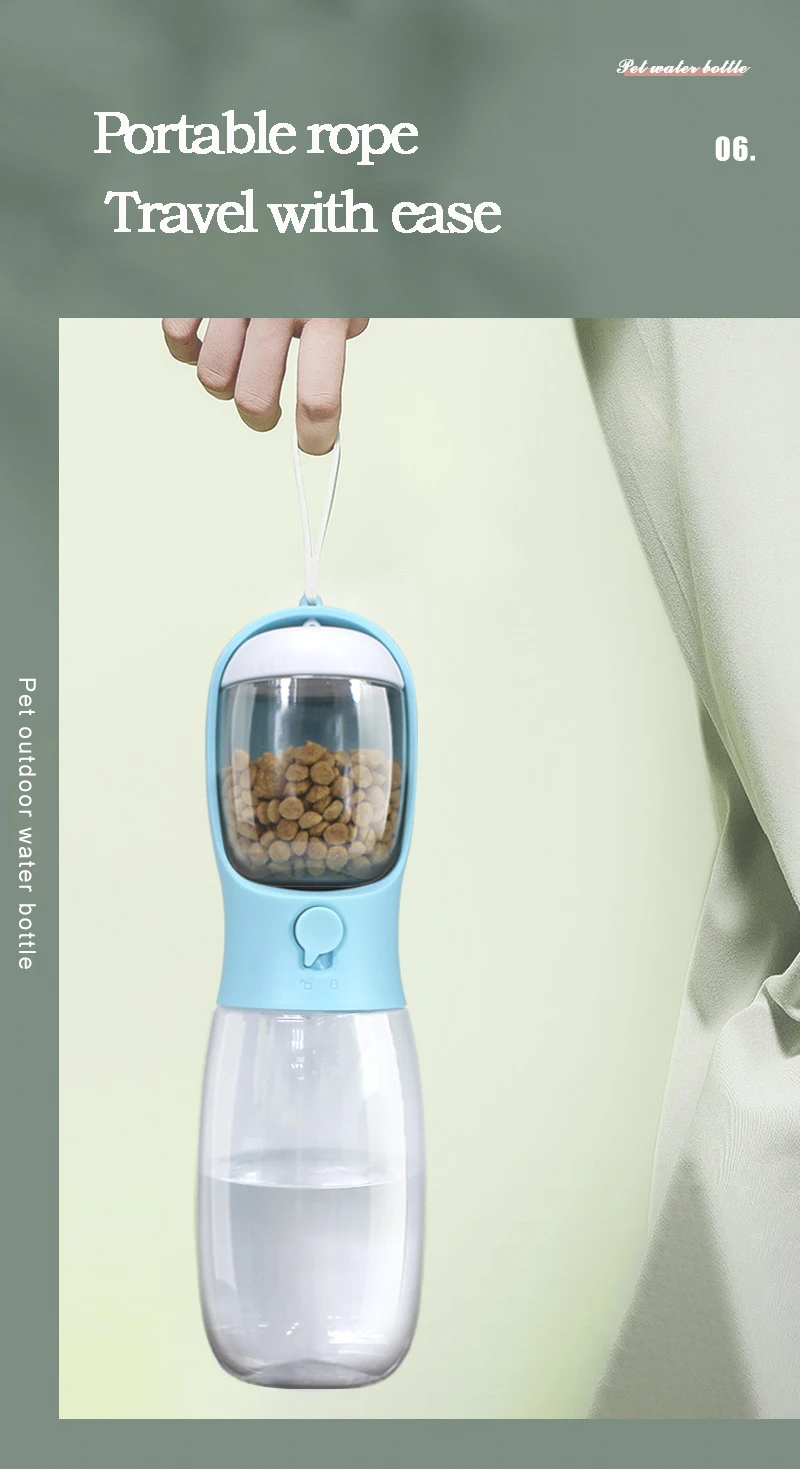 Portable Water Bottle For Dogs Puppy Drinking Bottle Travel Pet Drinker Leakproof Dog Bowl Food Containers Dog Accessories