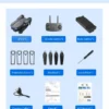 2024 E99Pro RC Drone 4K Professinal With 1080P Wide Angle HD Camera Foldable Helicopter WIFI FPV Height Hold Gift Toy