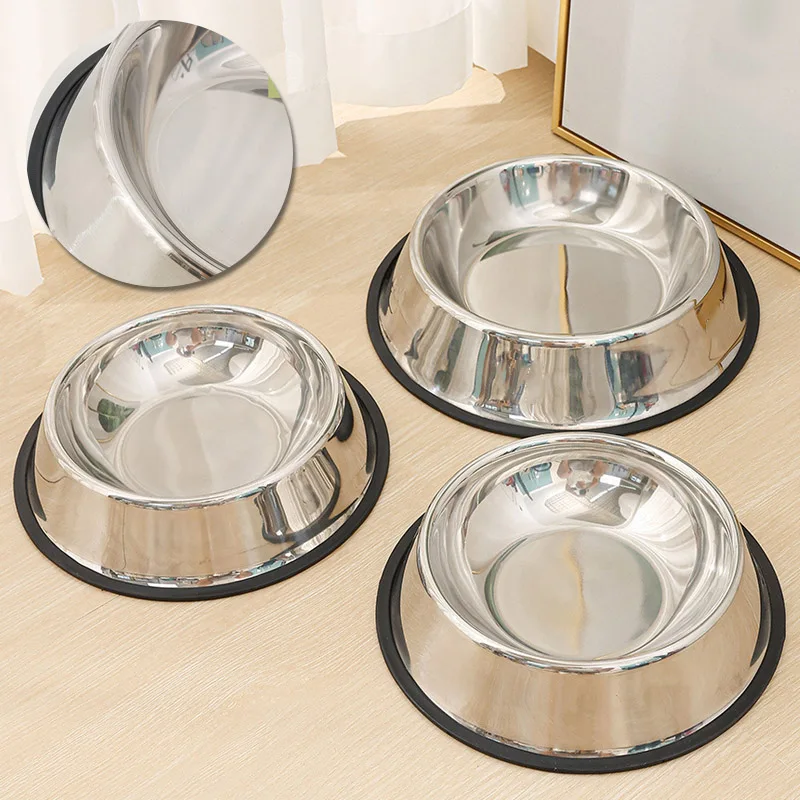 Stainless Steel Pet Dog Bowl Stainless Steel Feeder Skidproof Anti-Tipping Shape Cat Dog Bowls Thickened Easy to Clean Non-Slip
