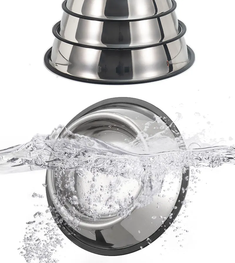 Stainless Steel Pet Dog Bowl Stainless Steel Feeder Skidproof Anti-Tipping Shape Cat Dog Bowls Thickened Easy to Clean Non-Slip
