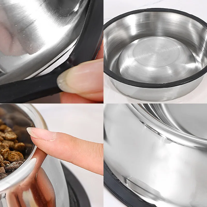 Stainless Steel Pet Dog Bowl Stainless Steel Feeder Skidproof Anti-Tipping Shape Cat Dog Bowls Thickened Easy to Clean Non-Slip