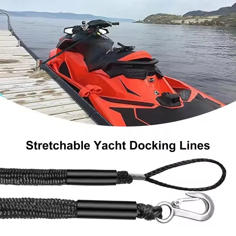 Boat Bungee Dock Lines Cords Docking Rope for Kayak Watercraft SeaDoo Jet Ski Pontoon Canoe Power Boat Mooring Rope Accessories