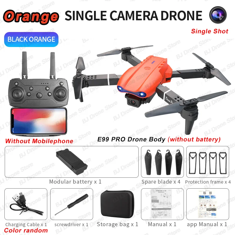 2024 E99Pro RC Drone 4K Professinal With 1080P Wide Angle HD Camera Foldable Helicopter WIFI FPV Height Hold Gift Toy