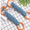 Pet dog toy Double-ring chewable cotton knot toy Tooth cleaning Durable braided bone rope Pet teething toy Pet supplies