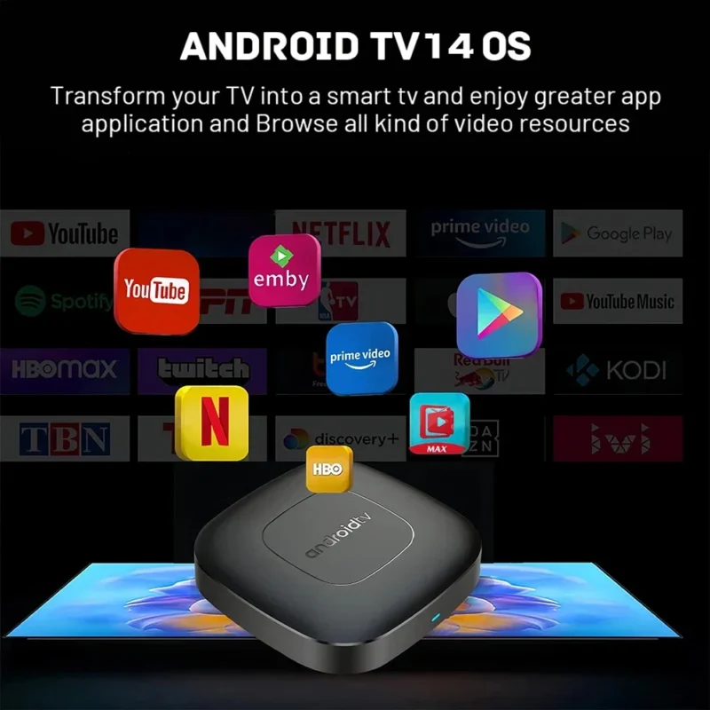 Global Version Mortal T1 Smart Streaming Media Player TV Box AllwinnerH313 Android13 2.4G&5G Wifi 4K  Bluetooth Google Assistant