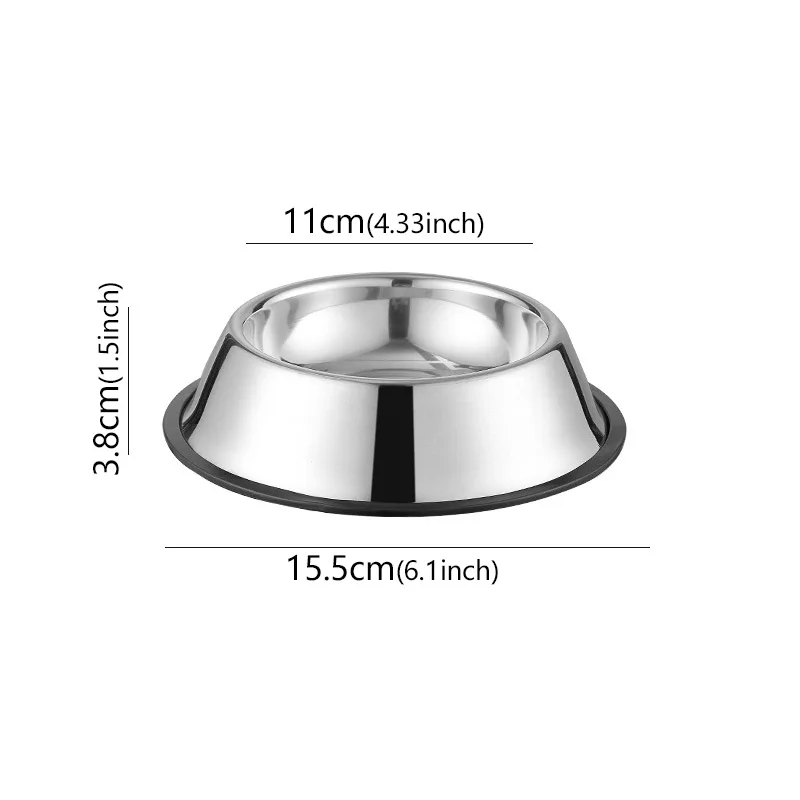 Stainless Steel Pet Dog Bowl Stainless Steel Feeder Skidproof Anti-Tipping Shape Cat Dog Bowls Thickened Easy to Clean Non-Slip