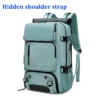 Woman travel backpack,waterproof 16 inch Business Laptop Backpack with Shoe Bag Hidden USB charging port Hiking camping backpack
