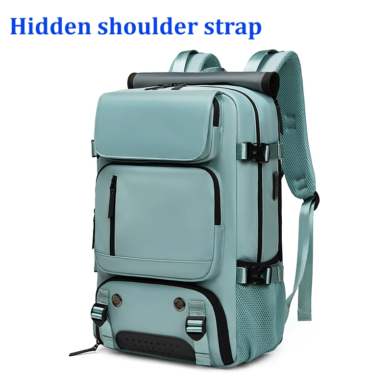 Woman travel backpack,waterproof 16 inch Business Laptop Backpack with Shoe Bag Hidden USB charging port Hiking camping backpack