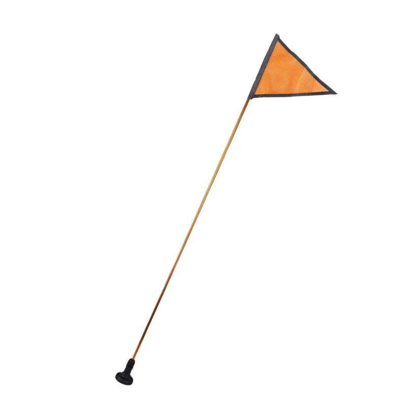 Kayak Safety Triangle Flag with Pole Mount Base High Visibility for Boat Fishing Warning Effect