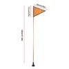 Kayak Safety Triangle Flag with Pole Mount Base High Visibility for Boat Fishing Warning Effect