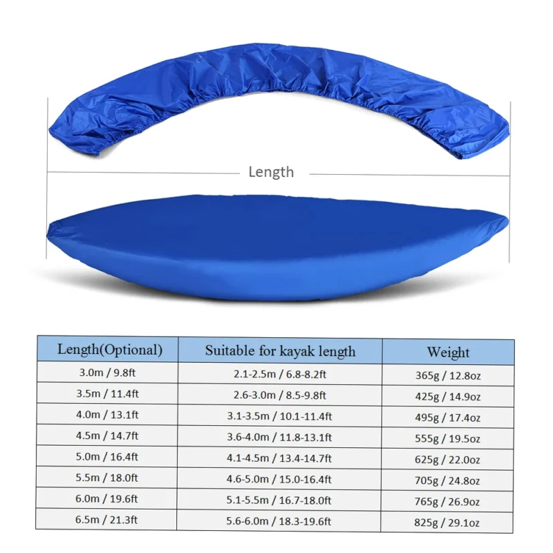Professional Universal Kayak Cover Canoe Boat Waterproof UV Resistant Dust Storage Cover Shield kayak accessories