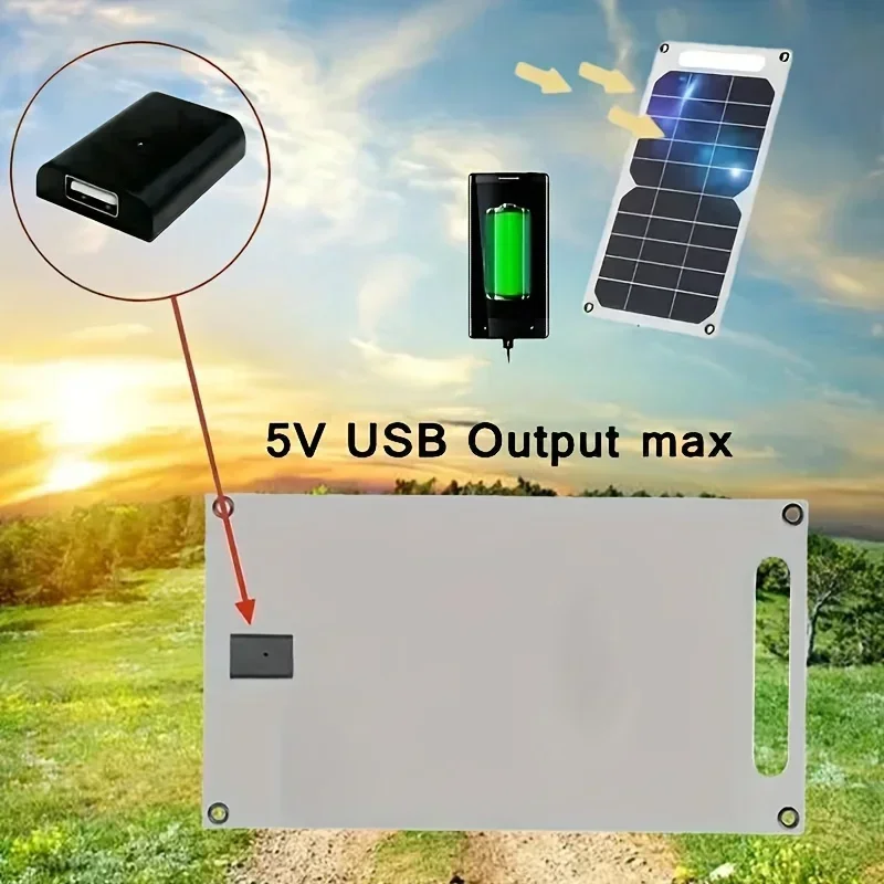 35W Sunpower Portable Solar Panel 5V Solar Plate WithUSB Safe Stabilize Charger ForPower Bank Phone Outdoor Camping Home RV Gift