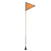 Kayak Safety Triangle Flag with Pole Mount Base High Visibility for Boat Fishing Warning Effect