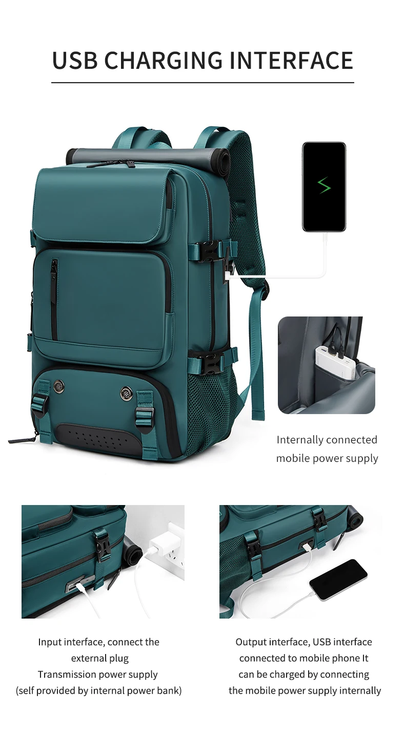Woman travel backpack,waterproof 16 inch Business Laptop Backpack with Shoe Bag Hidden USB charging port Hiking camping backpack