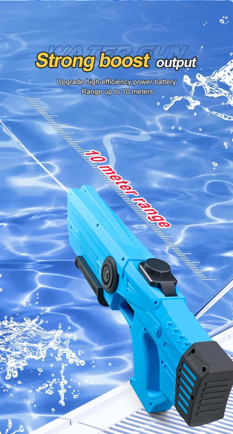 Electric Automatic Water Storage Gun Toys Portable Children Summer Beach Outdoor Fight Fantasy Spray Gun Toys Boy Kid Adult Game
