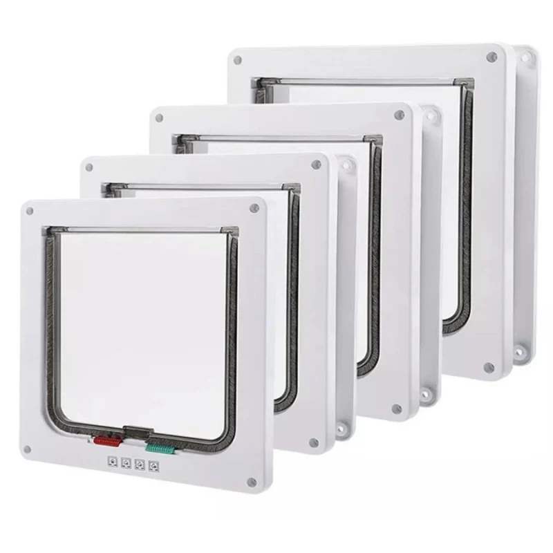 1pcs pet door, cat door, two-way access door, glass acrylic board, cat and dog house