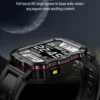 LAXASFIT Men Sports Smart Watch 1.71 Screen Blood Oxygen Bluetooth Talking Watch Multi Sport LED Flashlight Outdoor Smart Watch