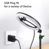 10inch Selfie Ring Light, Photography Fill Light Led Ring Lamp Ringlight for Video Recording Live Broadcast Selfie Led Lamp