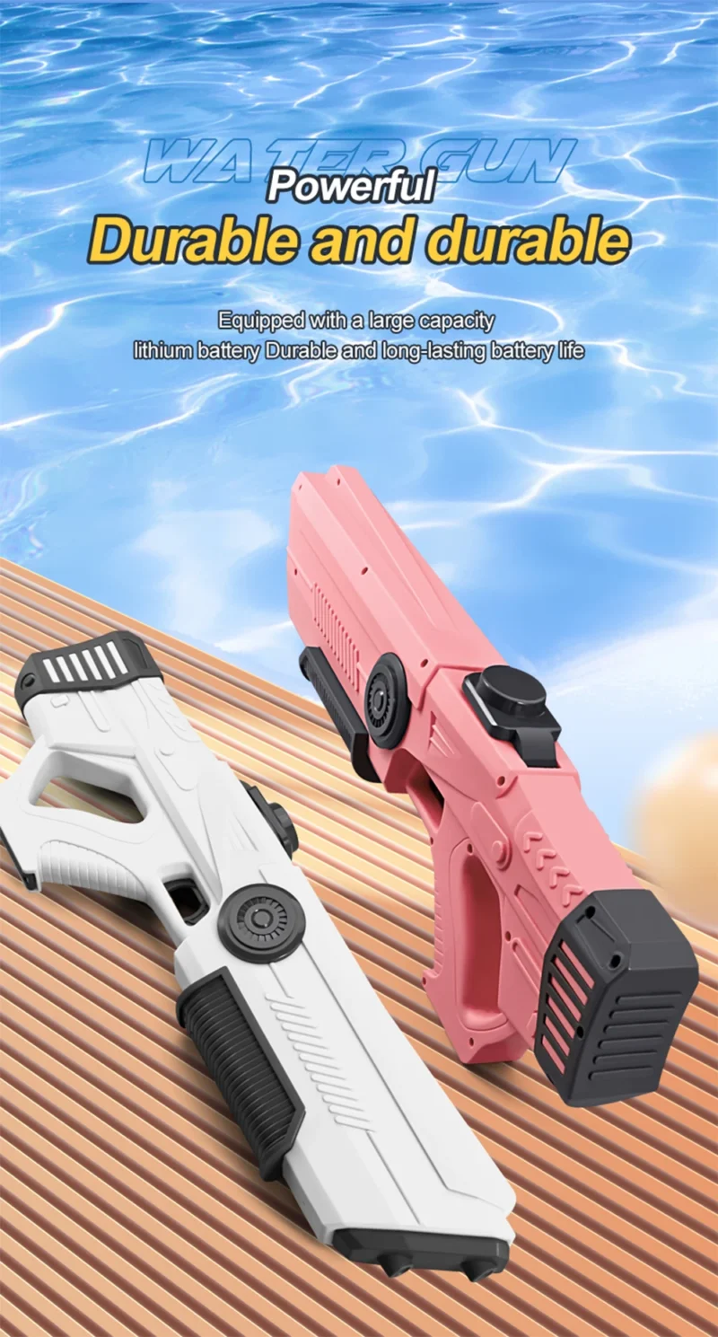 Electric Automatic Water Storage Gun Toys Portable Children Summer Beach Outdoor Fight Fantasy Spray Gun Toys Boy Kid Adult Game