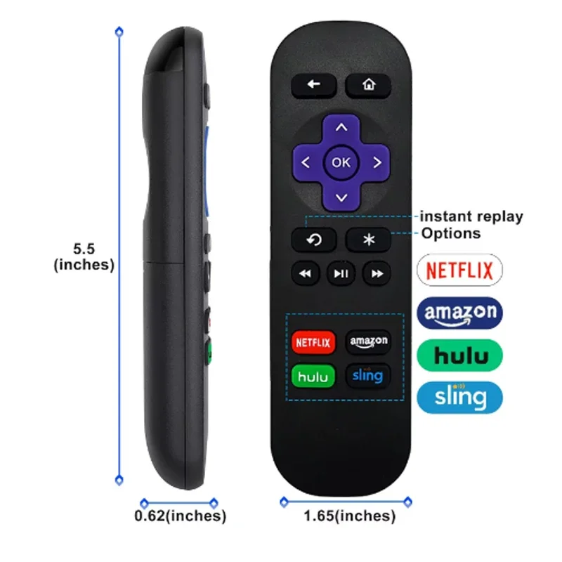 Rc680 Remote Control for Roku Express for Roku Premiere for Roku Box for Roku Play Roku 1 2 3 4 [Not for Any Stick Or TV]]