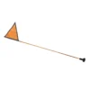 Kayak Safety Triangle Flag with Pole Mount Base High Visibility for Boat Fishing Warning Effect