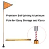 Kayak Safety Triangle Flag with Pole Mount Base High Visibility for Boat Fishing Warning Effect