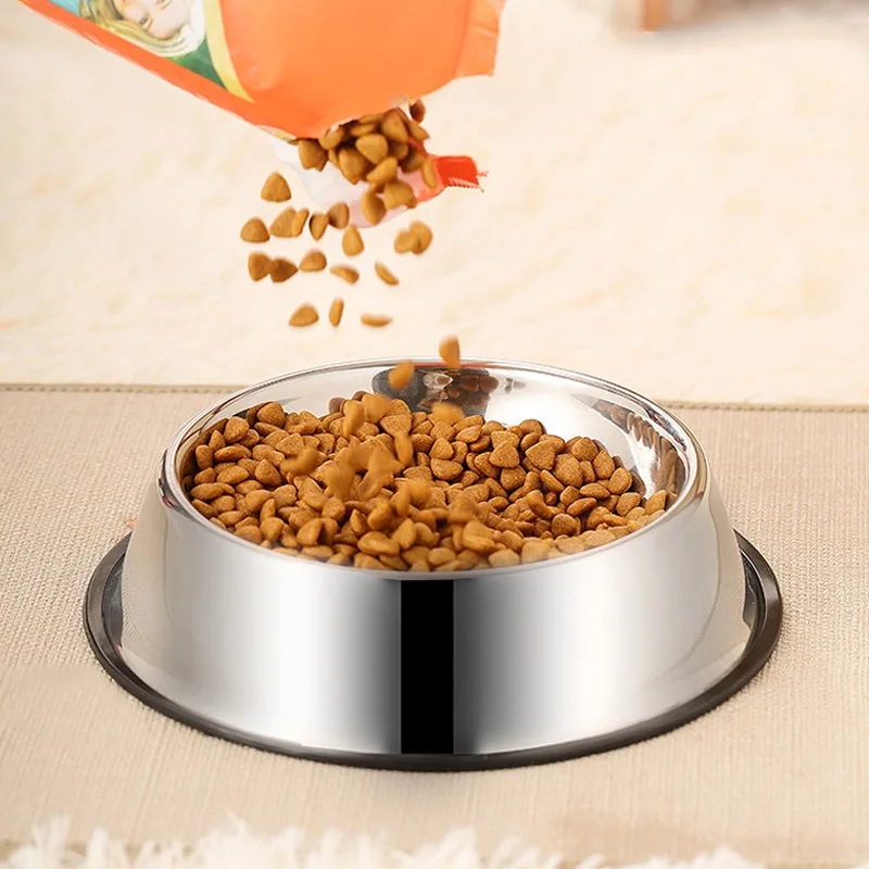 Stainless Steel Pet Dog Bowl Stainless Steel Feeder Skidproof Anti-Tipping Shape Cat Dog Bowls Thickened Easy to Clean Non-Slip