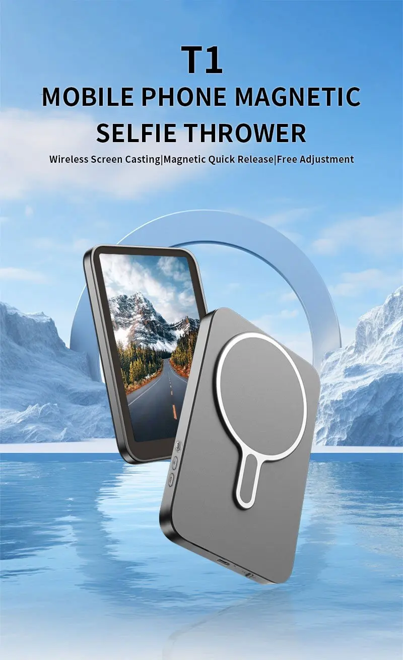 Magnetic Cell Phone Vlog Self Timer Monitor Screen Using Rear Camera Monitor For Live Streaming Creating Content Self-Timer