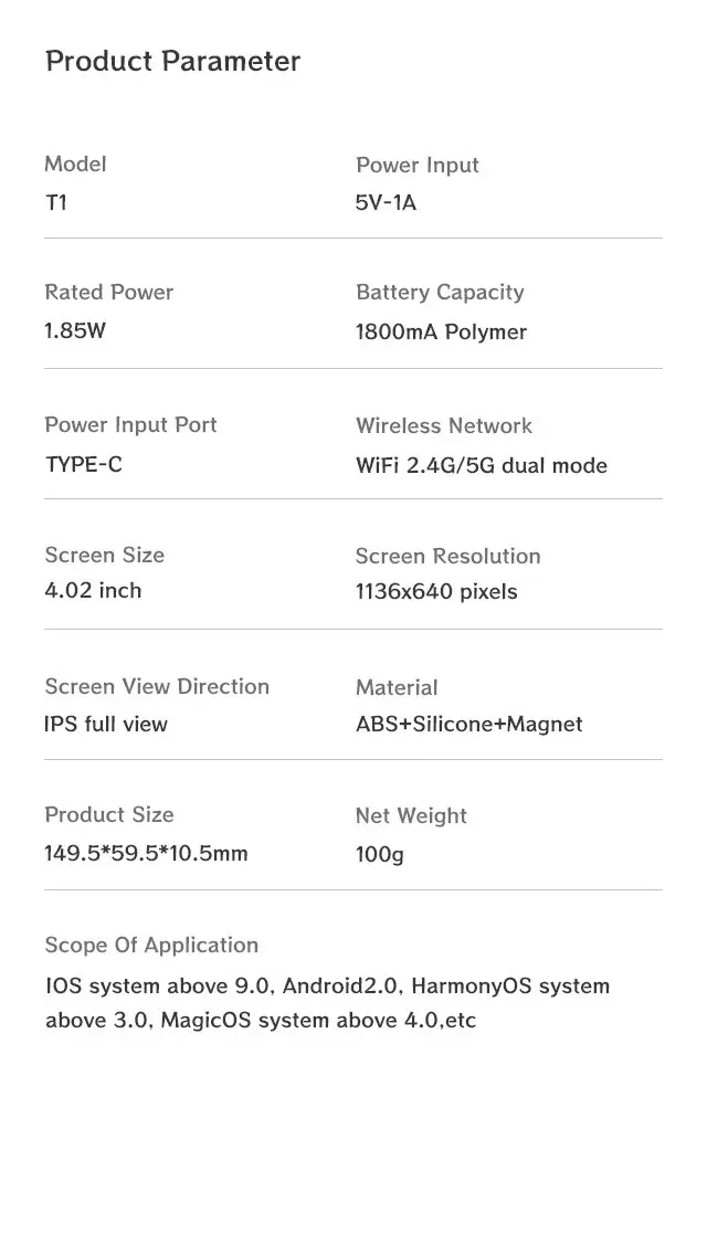 Magnetic Cell Phone Vlog Self Timer Monitor Screen Using Rear Camera Monitor For Live Streaming Creating Content Self-Timer