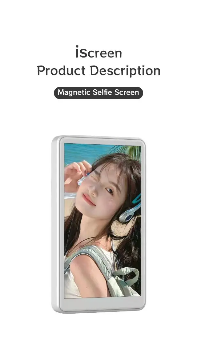 Magnetic Cell Phone Vlog Self Timer Monitor Screen Using Rear Camera Monitor For Live Streaming Creating Content Self-Timer