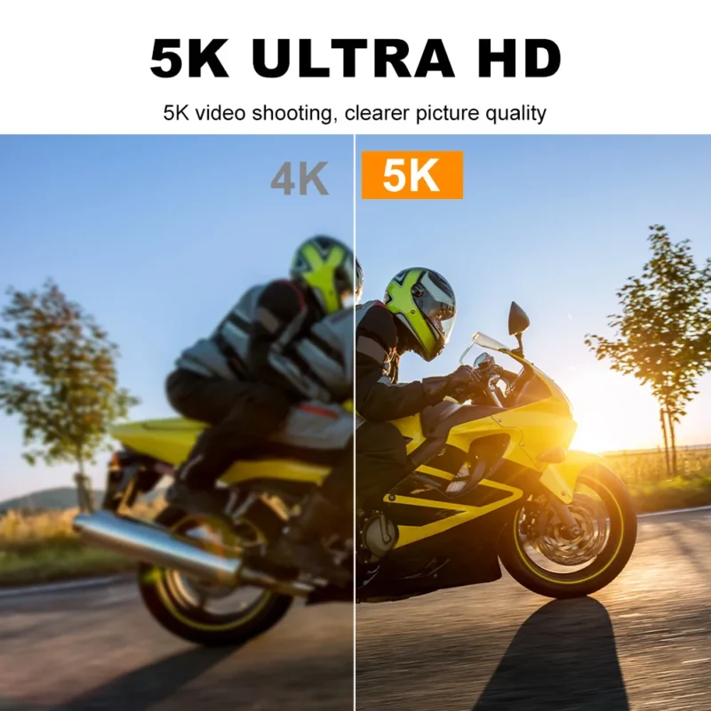 Ourlife 5K Action Camera 4K60FPS 2.0 Inch Touch Screen WiFi 170° Wide Angle 30M Waterproof Helmet Video Recording Sports Cameras