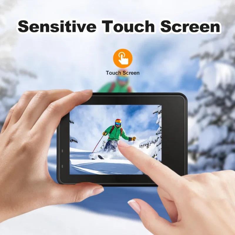 Ourlife 5K Action Camera 4K60FPS 2.0 Inch Touch Screen WiFi 170° Wide Angle 30M Waterproof Helmet Video Recording Sports Cameras
