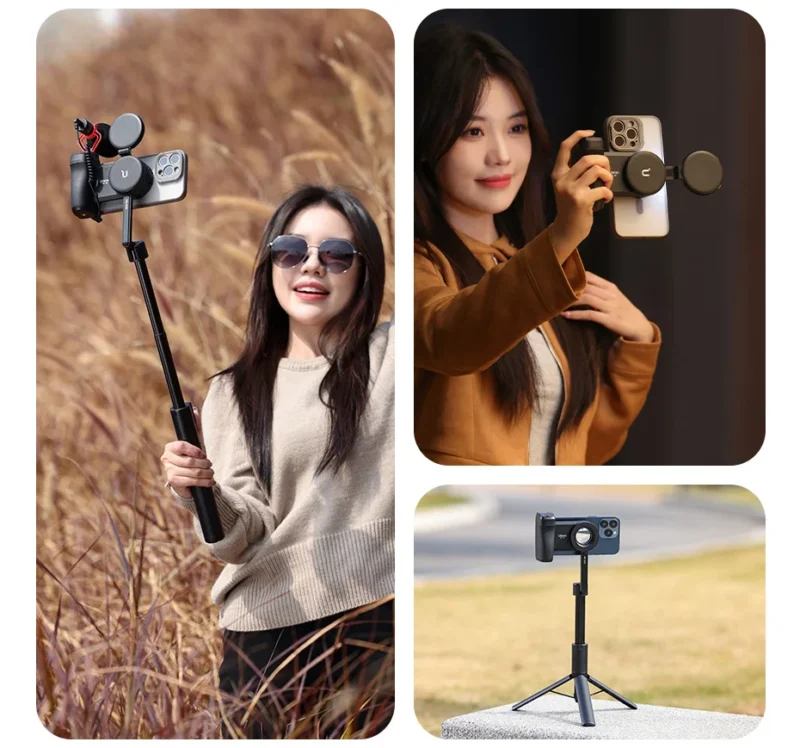 Ulanzi MA35 MagSafe Smartphone Camera Shutter Grip Bluetooth Selfie Handle As Camera Photo Stabilizer Vertical Horizontal Shoot
