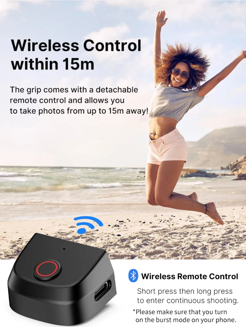 Ulanzi MA35 MagSafe Smartphone Camera Shutter Grip Bluetooth Selfie Handle As Camera Photo Stabilizer Vertical Horizontal Shoot