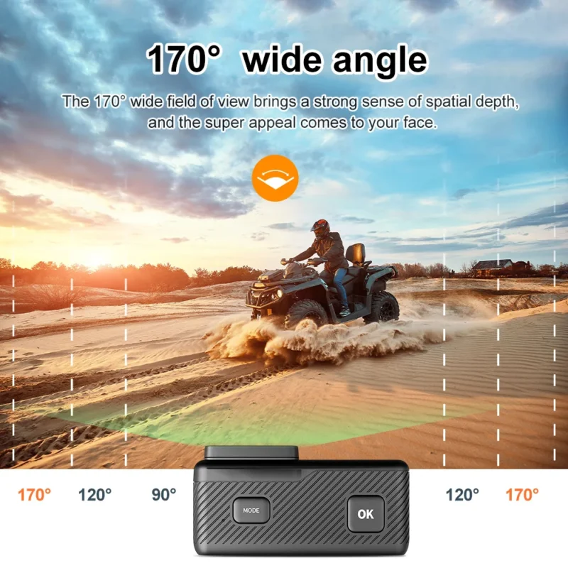 Ourlife 5K Action Camera 4K60FPS 2.0 Inch Touch Screen WiFi 170° Wide Angle 30M Waterproof Helmet Video Recording Sports Cameras