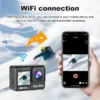 Ourlife 5K Action Camera 4K60FPS 2.0 Inch Touch Screen WiFi 170° Wide Angle 30M Waterproof Helmet Video Recording Sports Cameras