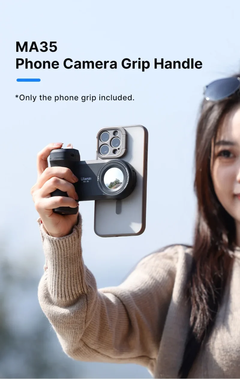Ulanzi MA35 MagSafe Smartphone Camera Shutter Grip Bluetooth Selfie Handle As Camera Photo Stabilizer Vertical Horizontal Shoot