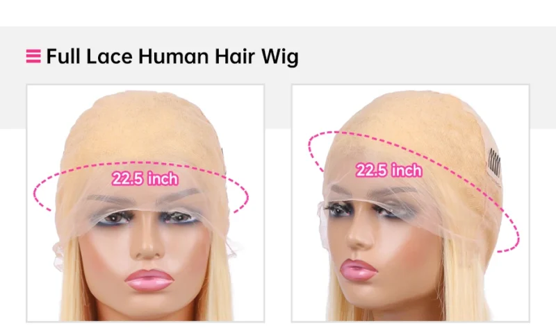 360 Full Lace Wig Human Hair Pre Plucked 613 Blonde Colored Lace Front Wigs Bone Straight Ponytail Human Hair Lace Frontal Wig