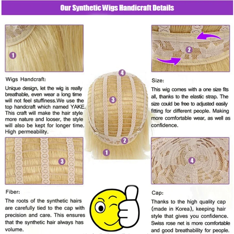S-noilite Synthetic Hair Straight Brown Wig With Bangs For Black Women Fake Hair Heat Resistant Wigs For African American
