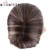 S-noilite Synthetic Hair Straight Brown Wig With Bangs For Black Women Fake Hair Heat Resistant Wigs For African American