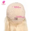 360 Full Lace Wig Human Hair Pre Plucked 613 Blonde Colored Lace Front Wigs Bone Straight Ponytail Human Hair Lace Frontal Wig