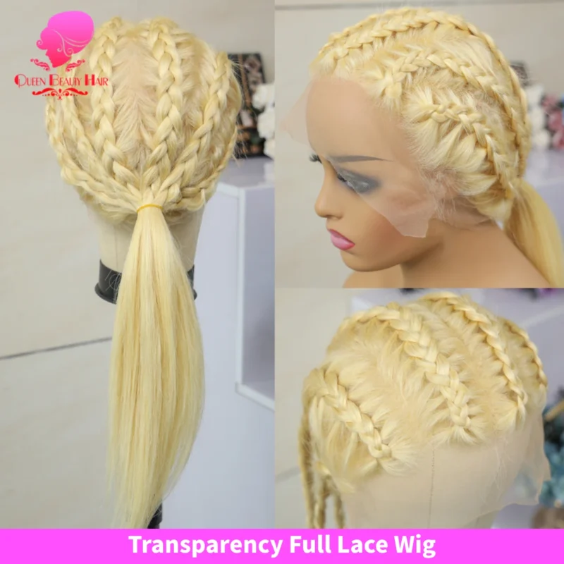 360 Full Lace Wig Human Hair Pre Plucked 613 Blonde Colored Lace Front Wigs Bone Straight Ponytail Human Hair Lace Frontal Wig