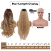 Headband Synthetic Wigs Long Afro Kinky Curly Golden Blonde Platinum Ombre Wig for Black Women Use Water Wave Wig Heat Resistant